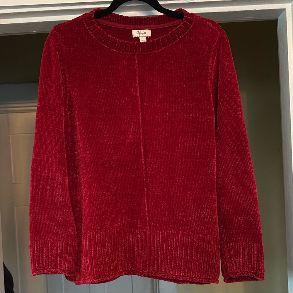 Style & Co. Rich Red Crew Neck Sweater